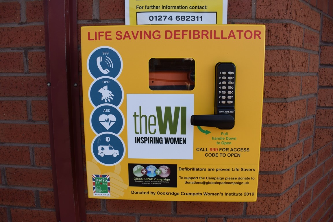 Our Defibrillator at Cookridge Fire Station